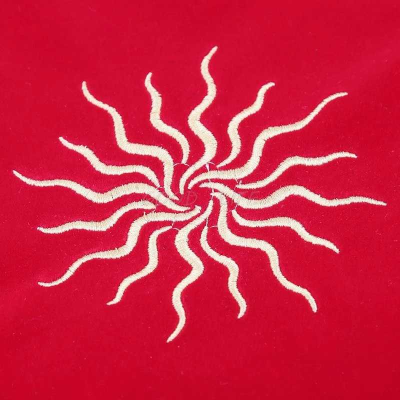 Бесплатная доставка 60x60 см бархатная скатерть таро алтарь Wicca Pentacle Sun вышивка