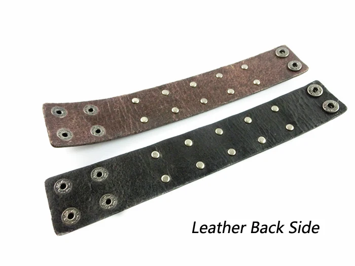 2015 Fashion Jewelry Men Bracelets Bangles Wrist Gifts Wide Leather Punk New Items LB055 | Украшения и аксессуары