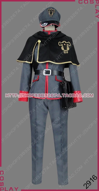 Black Clover Clover Kingdom Black Bull Magic Knight Gordon Agrippa Outfit Uniform Cosplay Costume S002