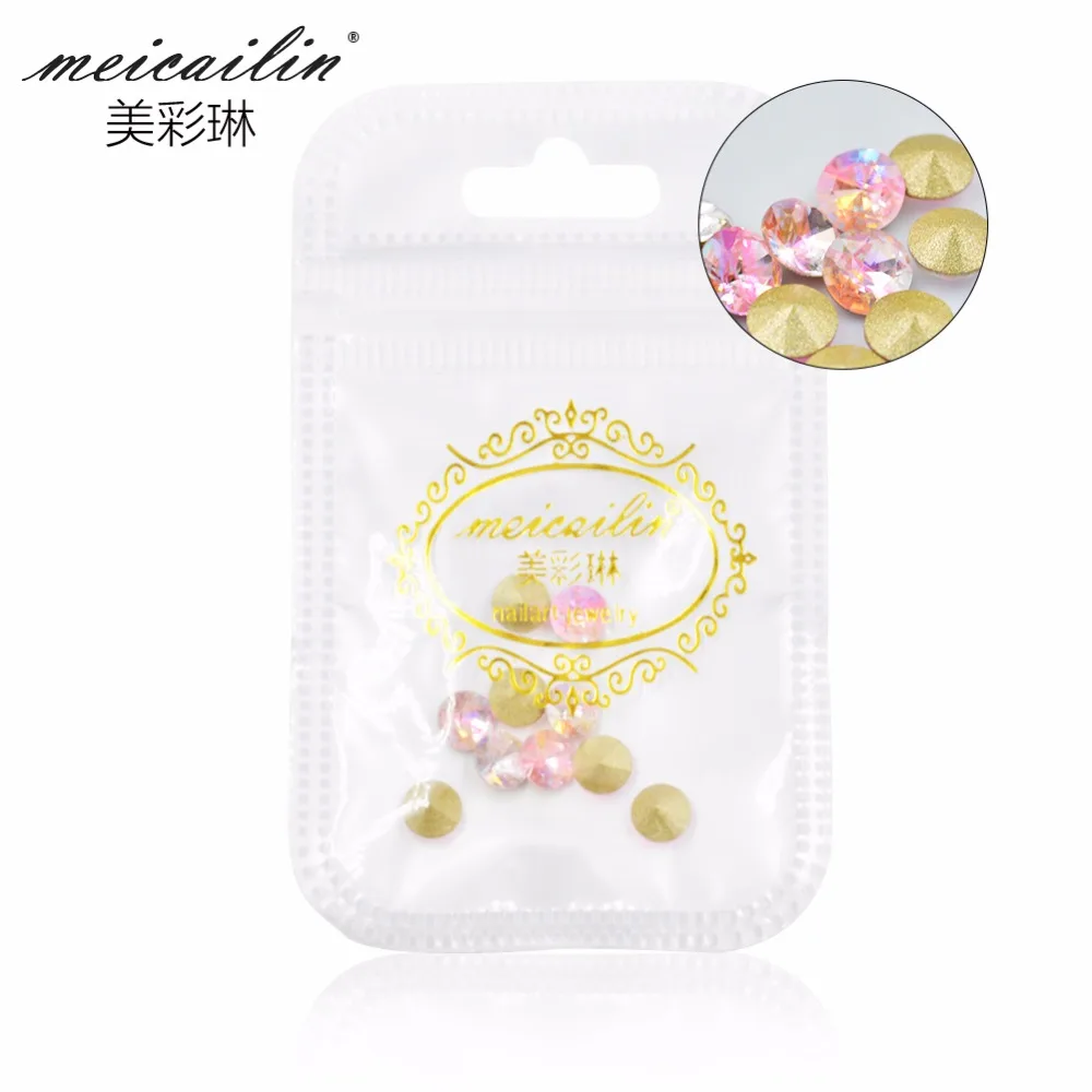 10Pcs/lot Rainbow Nail Art DIY Rhinestone Diamond Gems AB Crystal Glitter 3D Tips Accessoires Jewelry Manicure Tools Decoration | Красота и