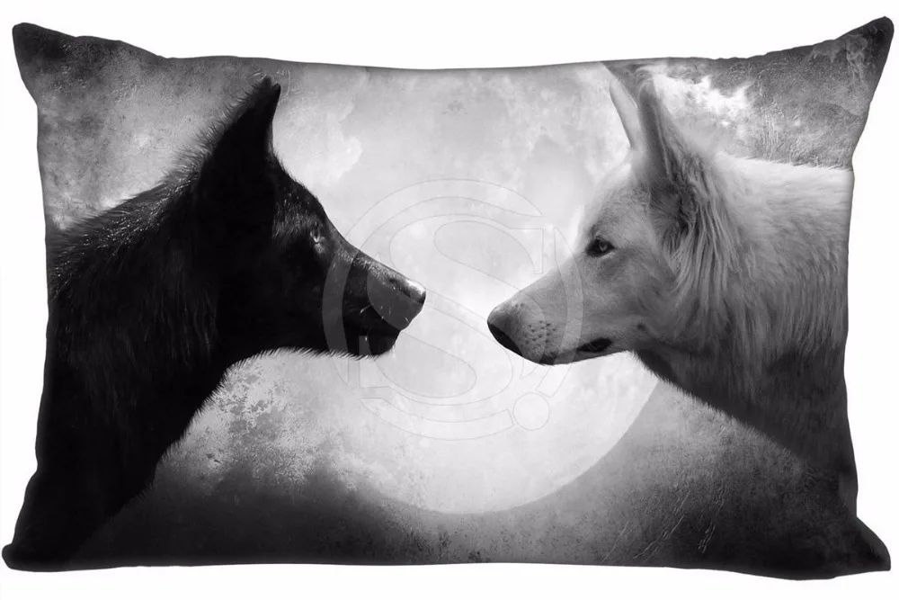 Новый волк Наволочка Пользовательские Молнии Прямоугольник Чехлы Размер 40x60 см