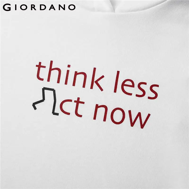 Giordano Женская толстовка платье женские толстовки с принтом букв женское передний