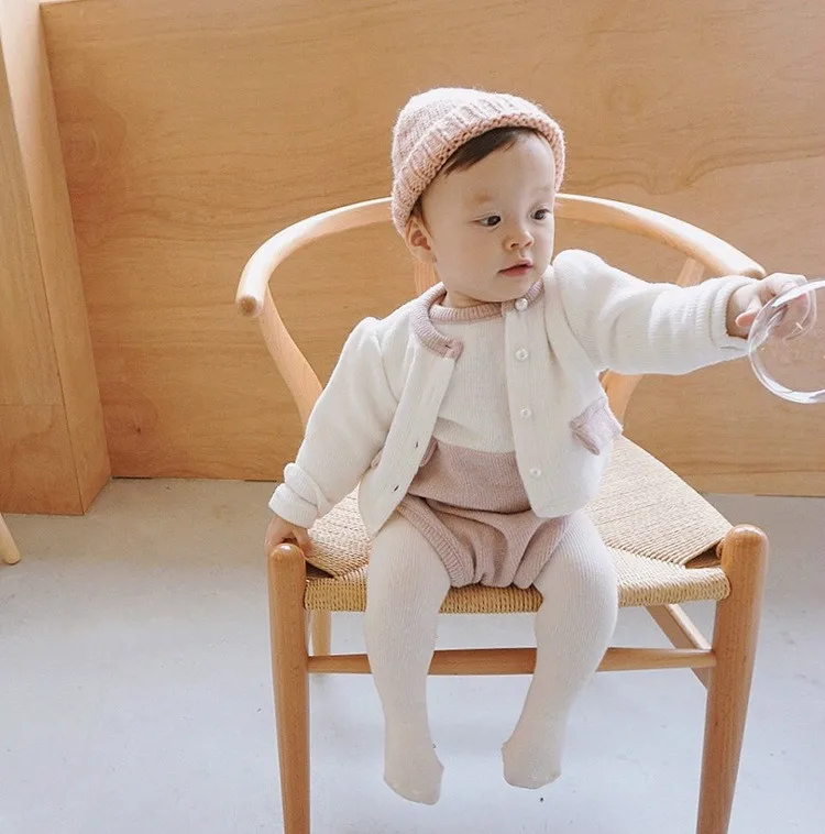 Infant Kids Clothing Sets Baby Autumn Knitwear Newborn Girls Knitted Coat Boys Clothes Knitting Romper Jumpsuit Outfit | Детская одежда