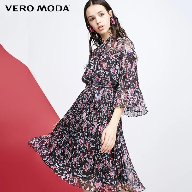Vero Moda 2019 Весна Лето Женское платье винтажное с расклешенными рукавами А-образные