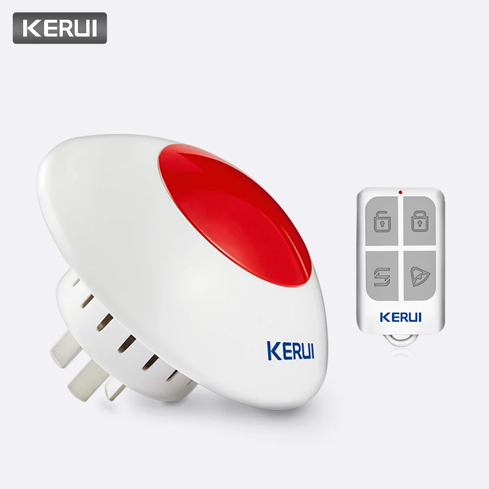 

KERUI 433MHz 110dB Volume adjustable Wireless Alarm Siren Flash Horn Red Light Strobe Siren Alarm Kit Suit for Most Alarm System