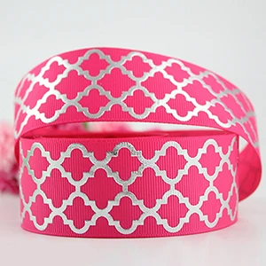 moroccan ribbon 3 1-1/" 38 мм серебряная фольга напечатанная корсажная лента quatre фольга марокканский узор Горячая печатная лента - Цвет: moroccan ribbon 3