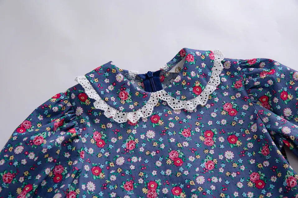 Pettgirl Flower Print Maxi Dress For Girls With White Apron And Hat Russia Style Kids Costumes Long Party Dresses | Детская одежда и