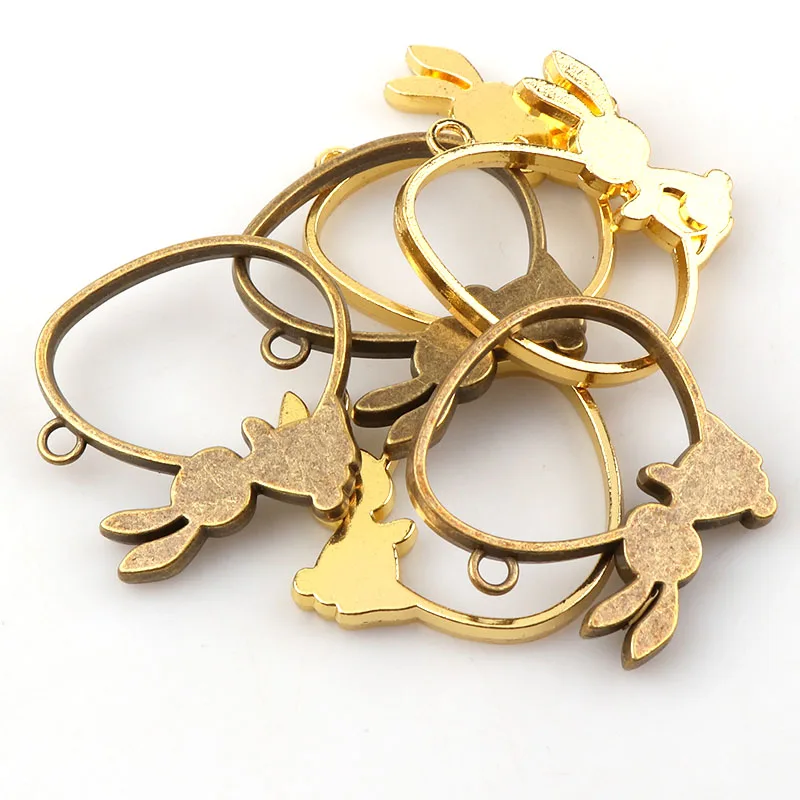 Винтажный кролик антикварная металлическая полая Рама Клей пустой соединитель