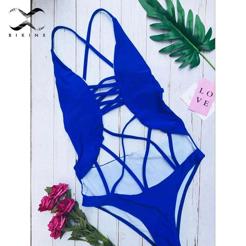 Bikinx красный бикини 2019 mujer бандаж 1 шт. купальник пуш ап Летний купальный костюм