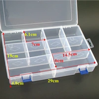 10 grids l 30cm plastic detachable storage boxes bins for toolsjewelryfishing gearscrew desk organizer cajas de madera