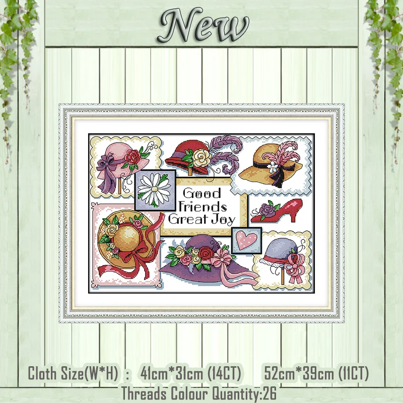 Картина Good Friends Great Joy рассчитана на холст DMC 11CT 14CT наборы сделай сам Китайская