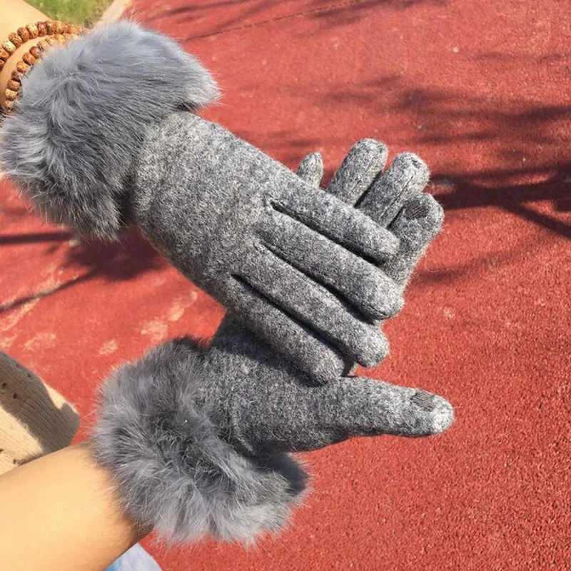 Модные элегантные женские зимние теплые длинные плюшевые манжеты на запястье