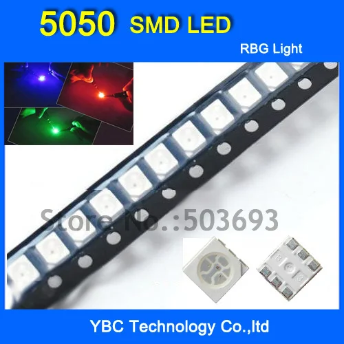 

5050 SMD LED 100 шт./лот красный/зеленый/синий диод оптом