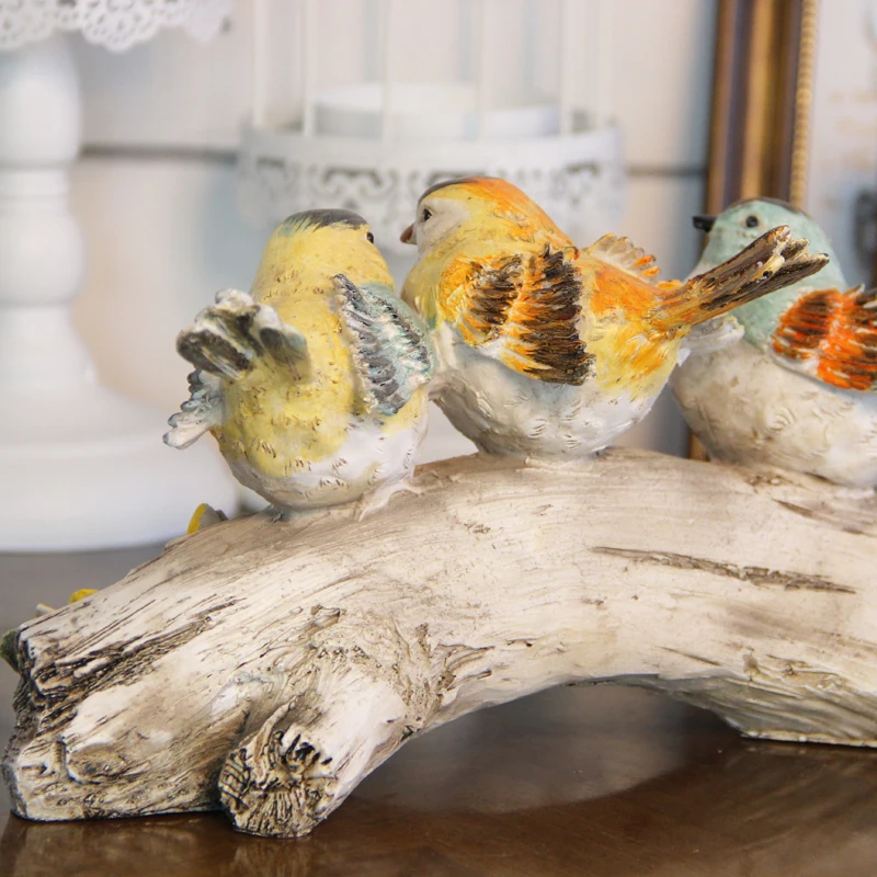 Ретро Птицы на пне украшения дворовый садовый декор для дома креативные подарки