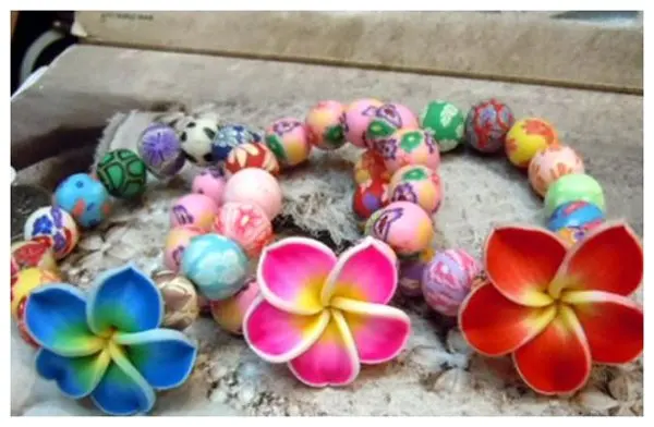 

Hawaiian Plumeria Flower Bracelet Fashion Island Bracelet Floral Charming Gril DIY Hair Accessories 12Pcs/Lot Multiple Color