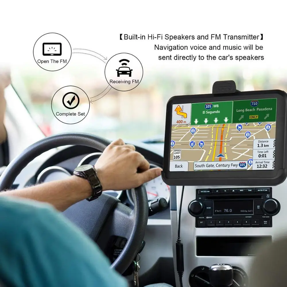 Автомобильный GPS навигатор 5 дюймов FM Bluetooth голосовая навигация 256MBNavitel