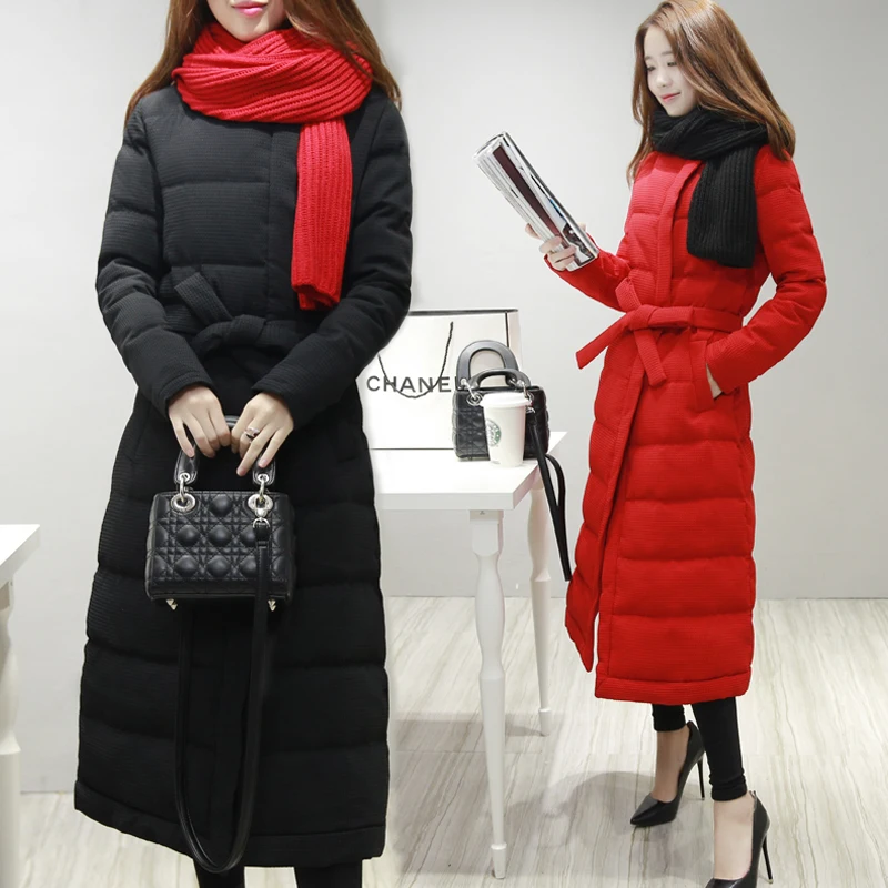 2015 зима утка вниз женщин больших размеров пуховик свободного покроя парки