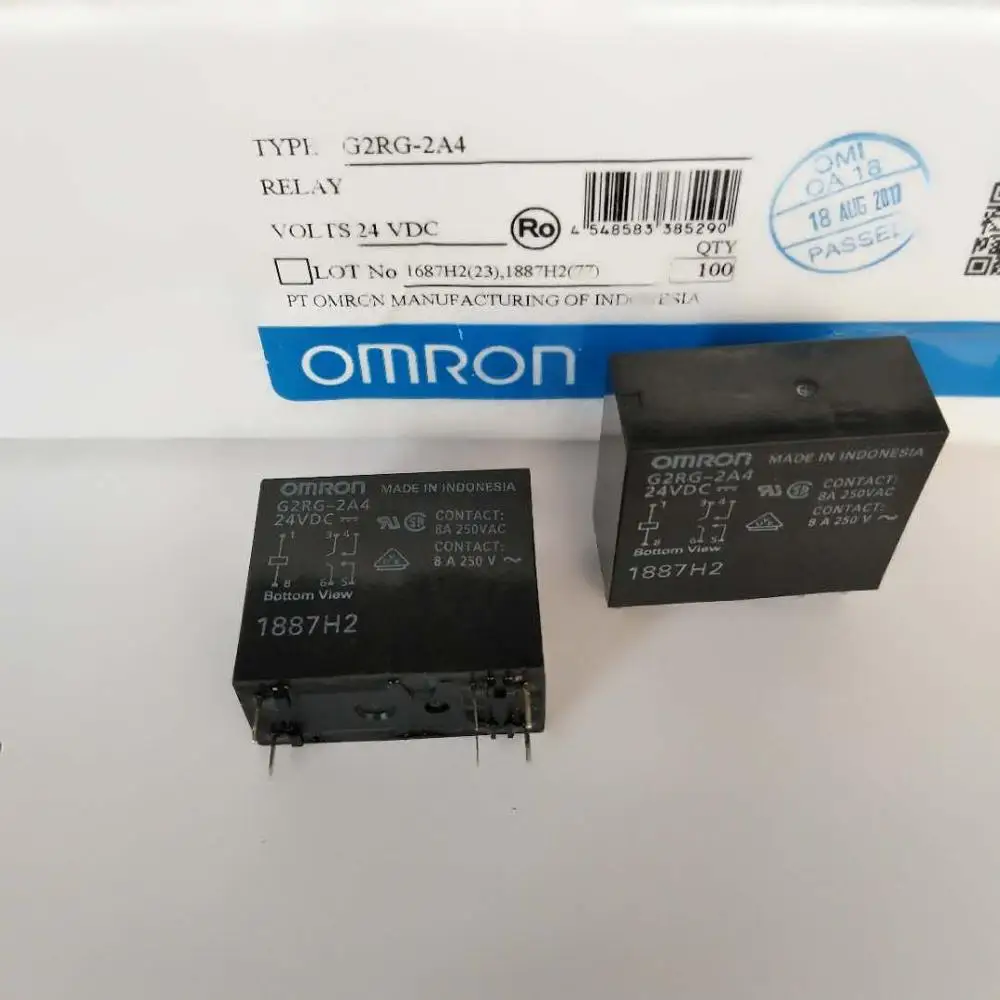 G2RG-2A4-24VDC G2RG-2A4-12VDC Мощность реле 8A 250VAC 6 контактов