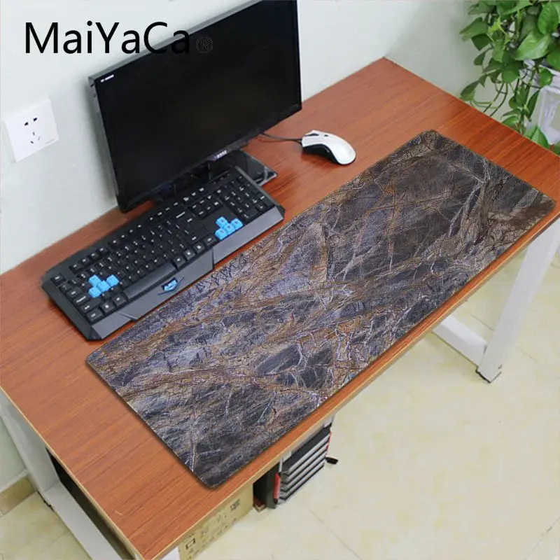 Lock Edge 30x60cm Maiyaca ваши собственные коврики Золотая мраморная мозаика красивый коврик для мышки в стиле аниме запирающийся край игровой коврик для мыши Коврик для клавиатуры - Цвет: Lock Edge 30x60cm