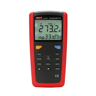 UNI-T UT321/UT322/UT325 свяжитесь Тип термометр; промышленное термометр/регулятор температуры с термопарным термометр с коробками - Цвет: UT322