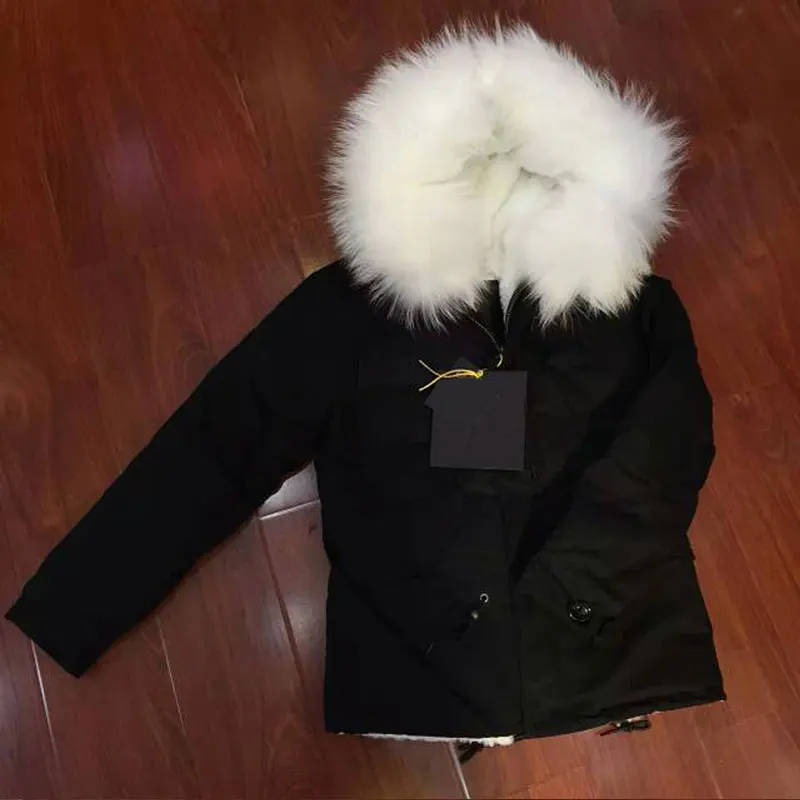 

Black women jacket winter white faux fur winter coat in women's coats