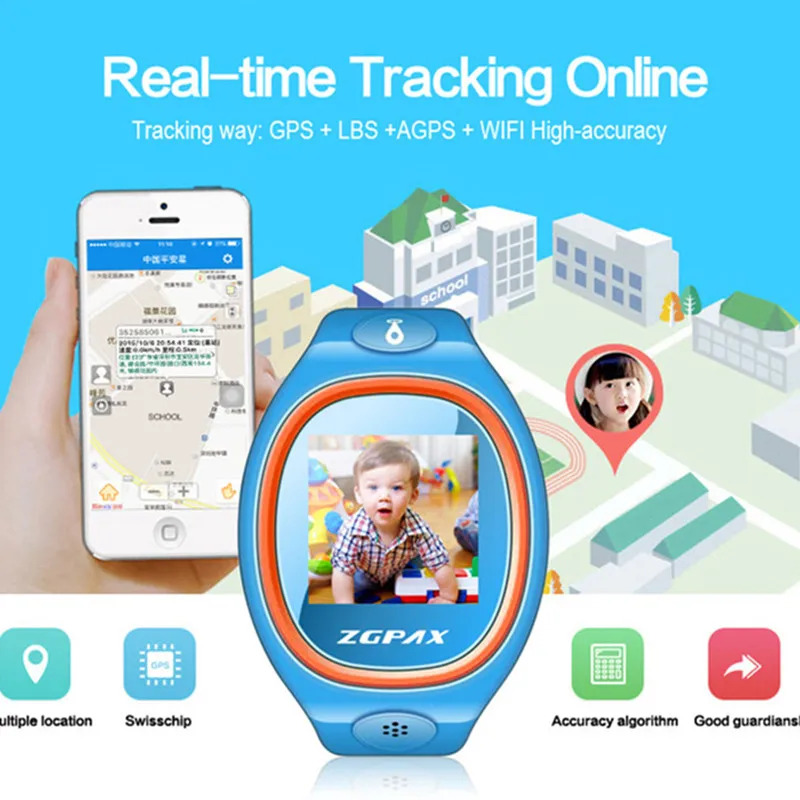 Новые смарт-часы для детей безопасный GPS трекер локатор монитор локатора