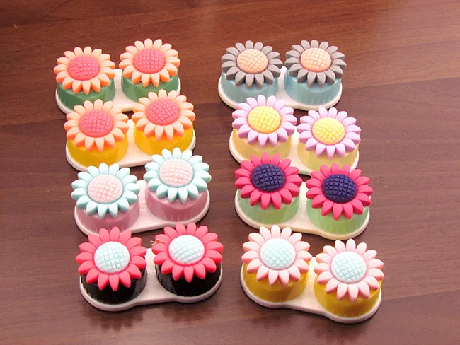 LIUSVENTINA простой милый прозрачный цветочный чехол для контактных линз контейнер