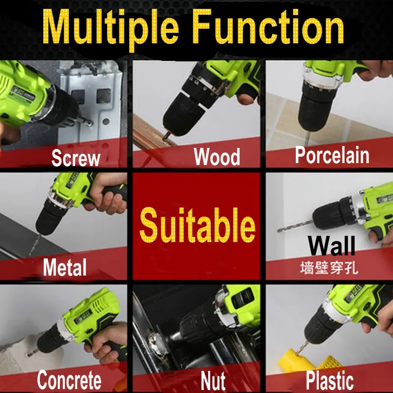 Мини аккумуляторная электрическая отвертка 16 8 в с двумя скоростями