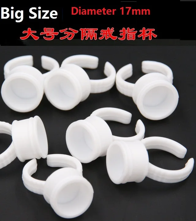 Big Size 500pcs No Separator Permanent Makeup Easy Ring Ink Container Cup Eyeliner Lip | Красота и здоровье