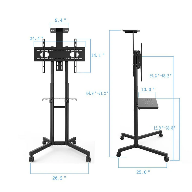 Универсальная ТВ тележка для ЖК светодиодных плазменных плоских панелей с