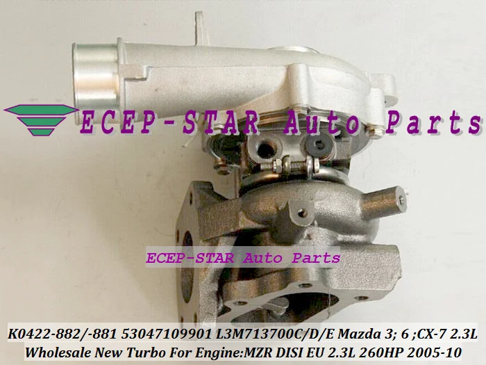 Φ K0422 882 881 53047109901 L3M713700C L3M713700D E Turbo для Mazda 3 6 K0422-882 2005-10 2.3L MZR DISI EU 260HP | Автомобили и