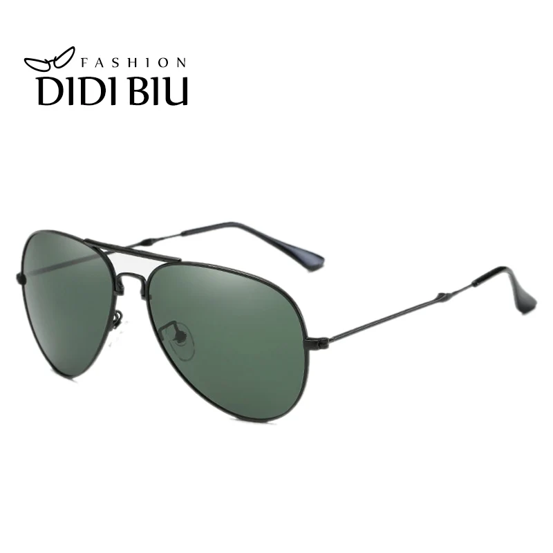 C1 Black Green DIDI, складные, женские, поляризационные солнцезащитные очки, мужские, люксовый бренд, пилот, плоский верх, Золотая оправа, солнцезащитные очки, очки для вождения, Oculos 741 - Цвет линз: C1 Black Green