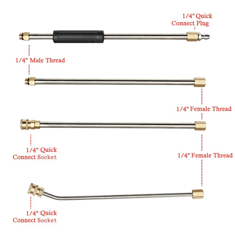 Автомобильная насадка для мойки высокого давления Сменная трубка 1/4 дюйма