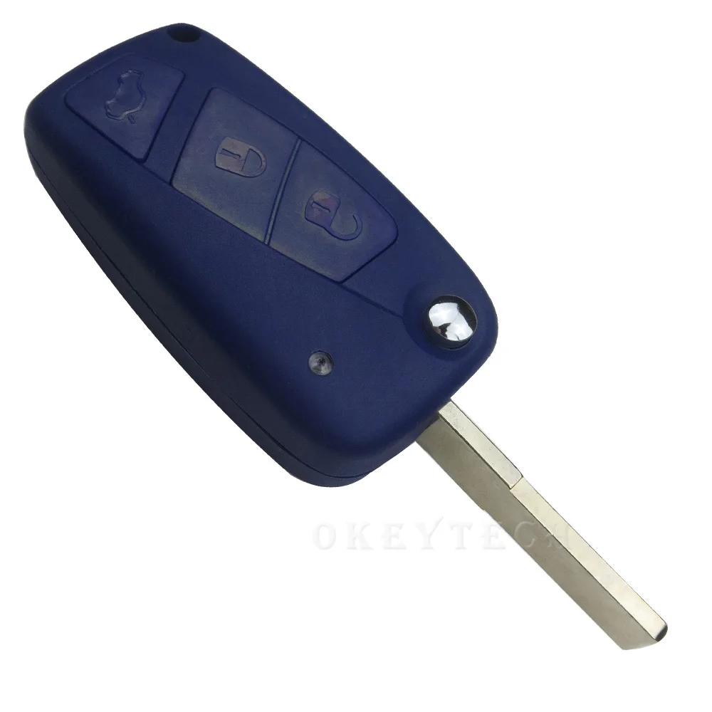 OkeyTech 5 шт./лот 3 кнопки откидной дистанционный ключ оболочка для Fiat Punto Ducato Stilo Panda