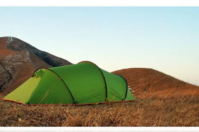 3F UL gear 2 человека 4 сезона 15D Алюминиевая Удочка с силиконовым покрытием туннель для пеших прогулок рыбалка пляж Анти дождь/Ветер Открытый кемпинг палатка