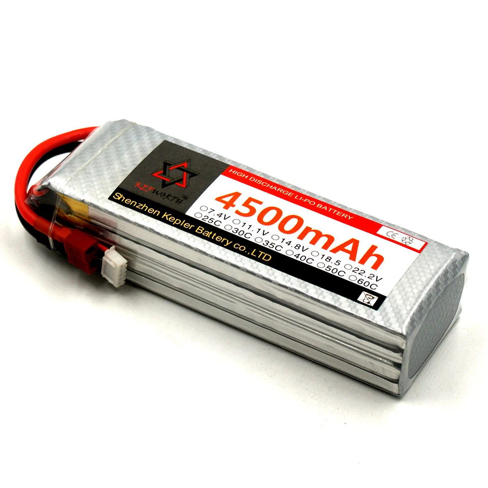 Провод с силикатной гелевой Батарея 4S 14,8 v 35C 60C 1300 1800 2200 2600 3000 3500 4500 5000 6000 мАч для автомобиля RC Самолет лодка вертолет автоцистерна