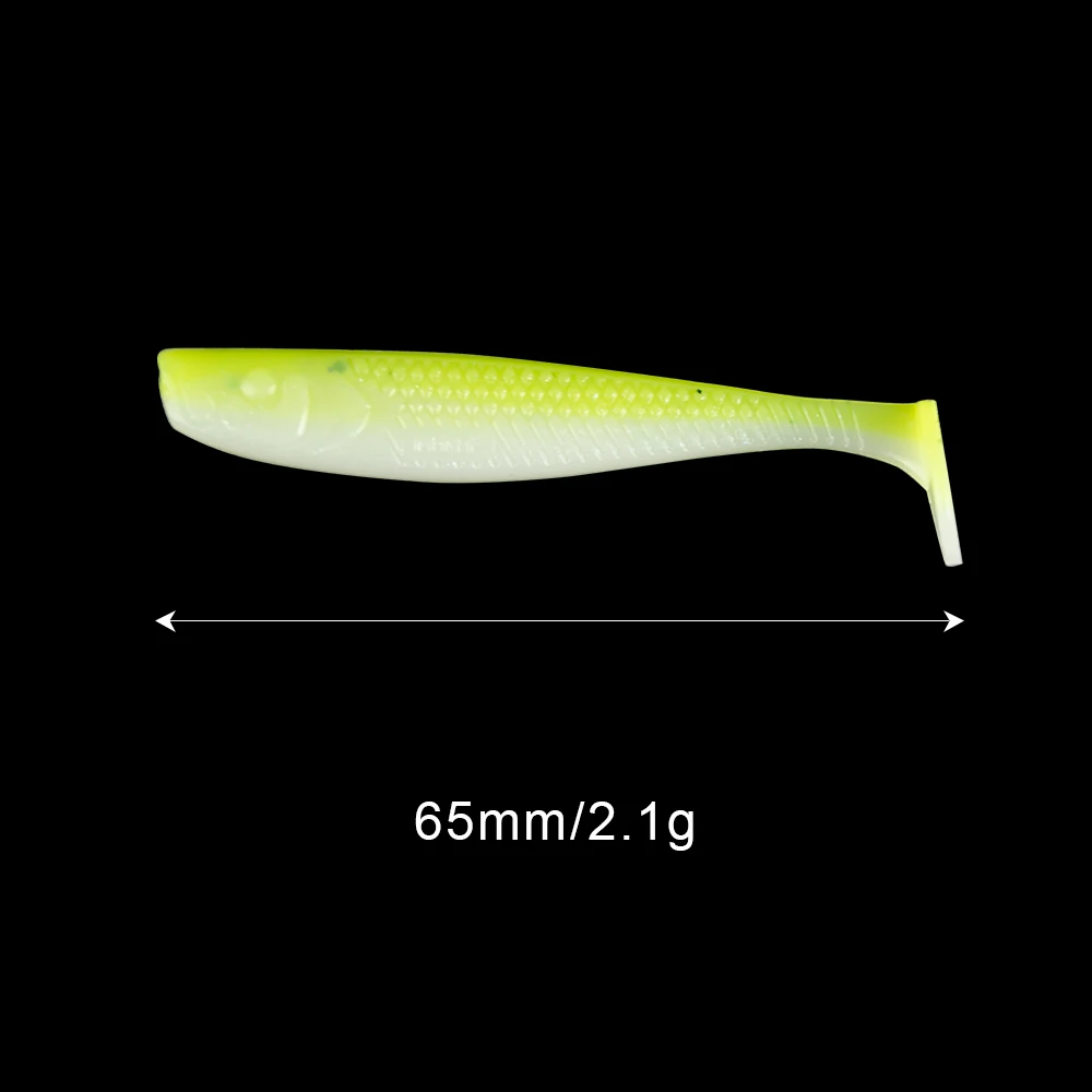 10pcs 65mm Soft Fishing Lures Silicone Bait Set 2.1g Easy Shiner Fish Swimbait 2 Tone Color Artificial Wobblers Pesca | Спорт и