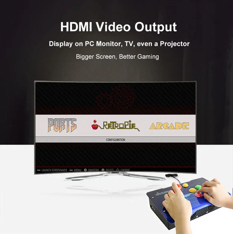 Raspberry Pi 3 Arcade-C-1P игровой плеер игровой автомат строительный комплект для Raspberry Pi 3 Model B+ RPI Zero W WH