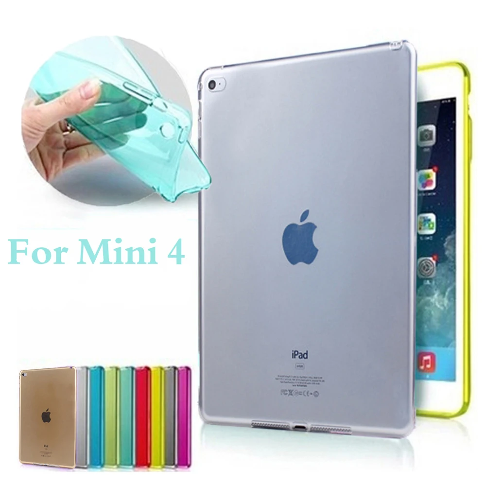 Прозрачный силиконовый чехол для iPad Mini 4 мягкий накладка из ТПУ планшета Apple mini4