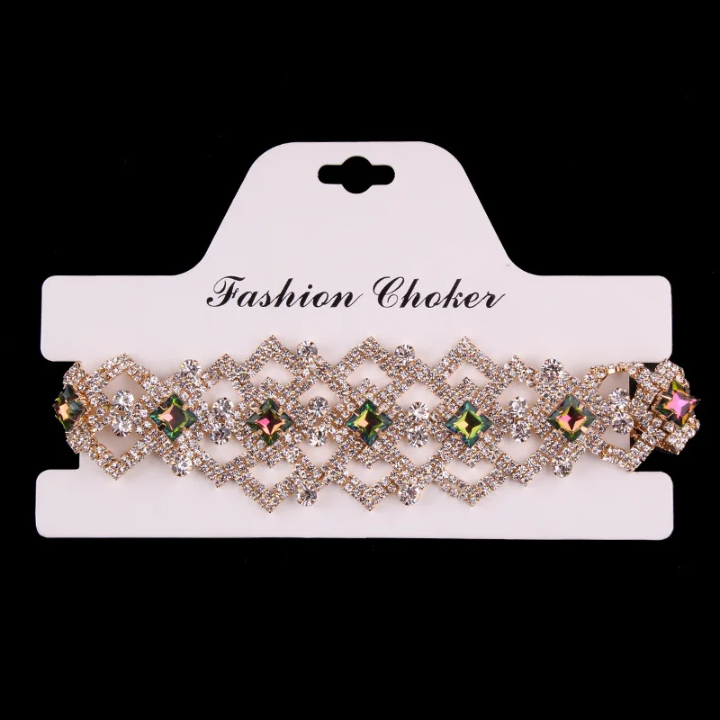 Fashion Choker Crystal Chocker Rhinestone Necklace Women Luxury Jewelry Accessories |