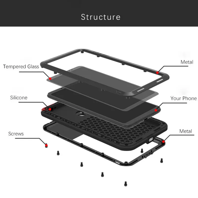 

360 Degree Full Body Case For Xiaomi Mi Max 3 Metal Armor Shockproof Cover For Case Xiaomi Max 3 Cover Max3 With Gorrila Glass