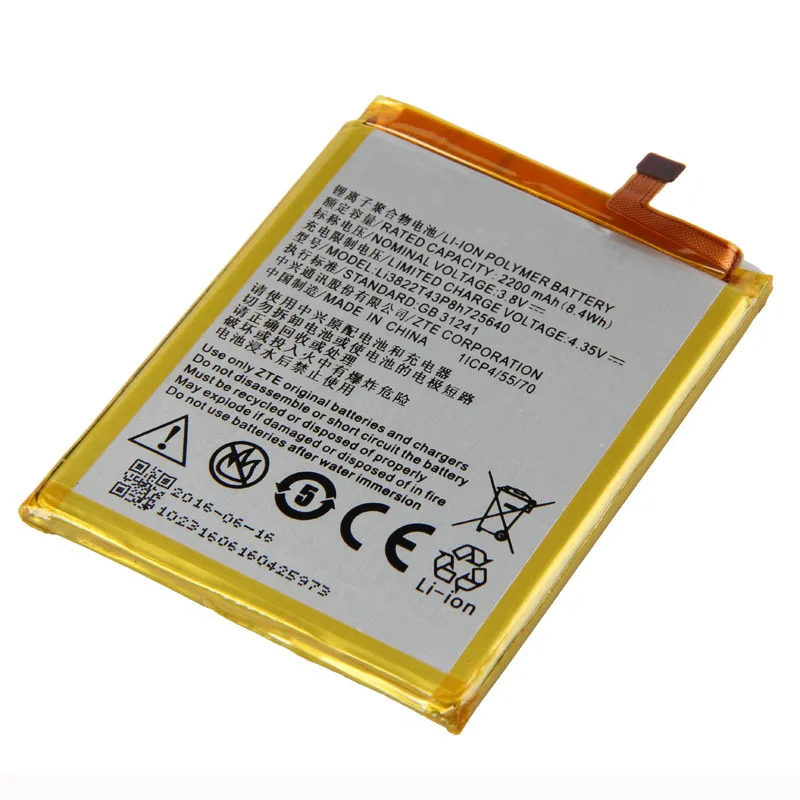 Оригинальный аккумулятор Li3822T43p8h725640 для телефона ZTE Blade A510 BA510 2200 мАч | Мобильные