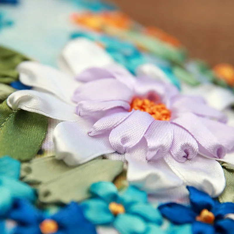 Любовь цветет цветы Набор для вышивки лентами инструментарий наволочки подушки