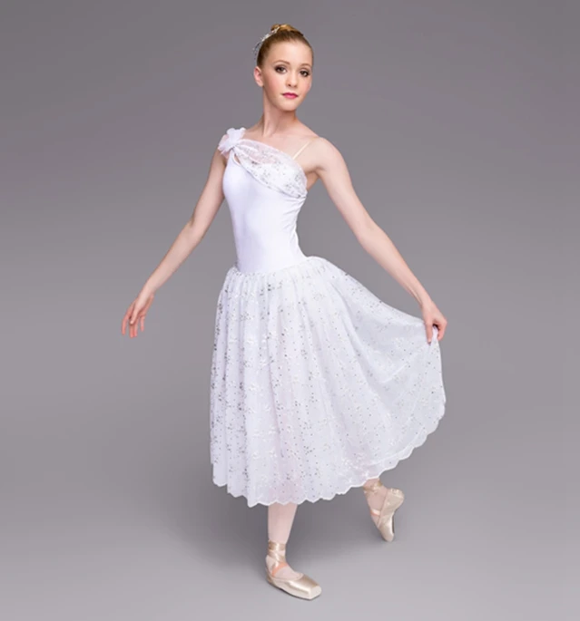 The new original single female professional ballet dance clothes dress white stage performance clothing | Тематическая одежда и
