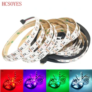 Гибкая светодиодная лента, 5 млот, 5 в пост. Тока, RGBбелыйтеплый белый, 5050 SMD, клейкая лента для ТВ, водонепроницаемое IP20 IP65 освещение фона