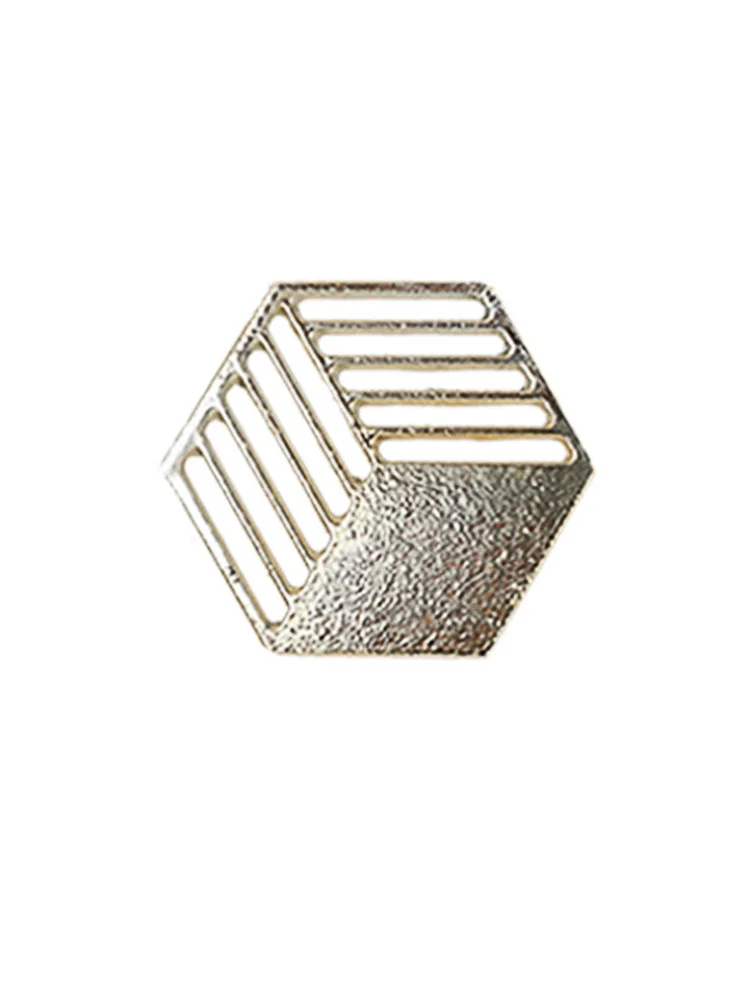Creative Nordic Aluminum Gold Cup Pad Insulation Waterproof Tabletop Photography Gourmet Instrument coaster | Дом и сад