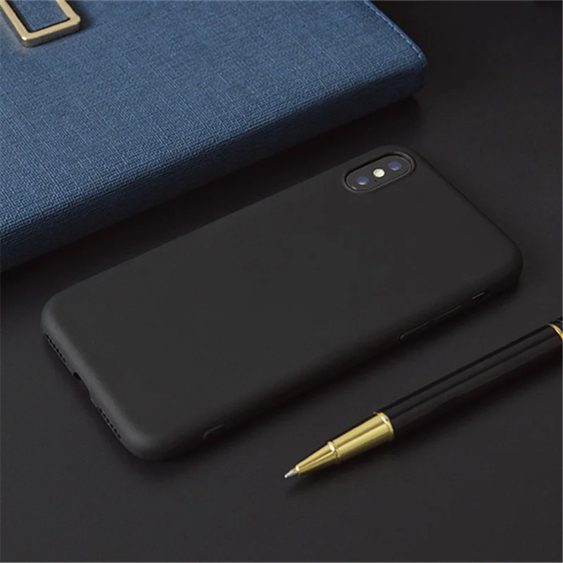 Original Soft Silicone Case For iPhone 7 6 6s 8 X Plus 5 5s SE XR XS Max Simple Solid Color Ultrathin TPU Candy |