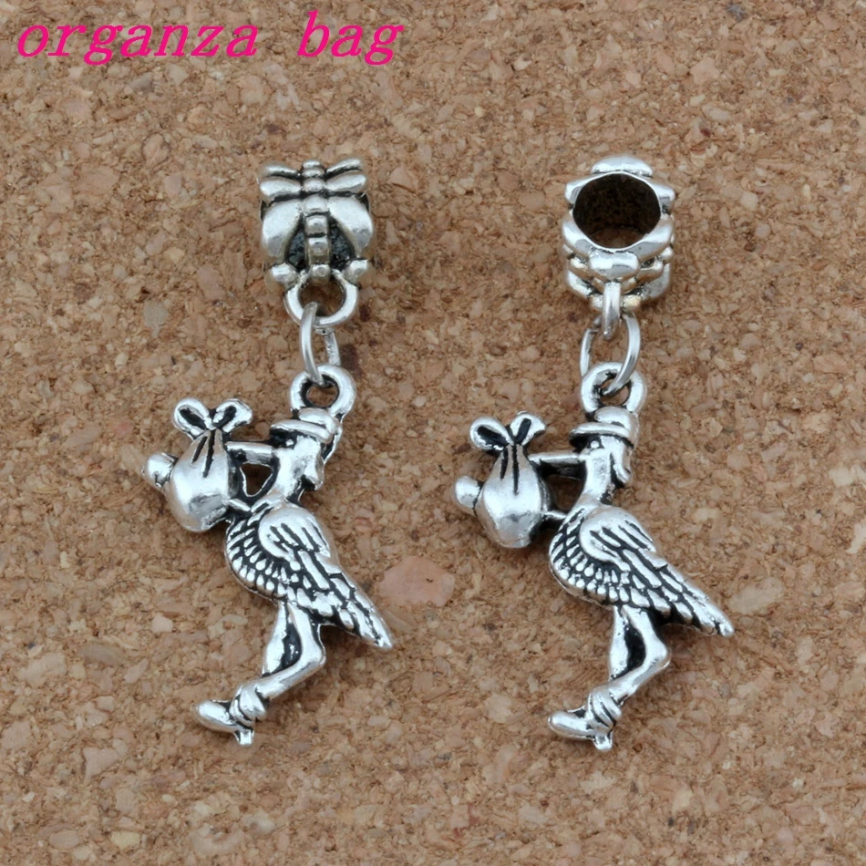 Горячее предложение! Распродажа! 100 шт. тибетский серебряный аист новинка для