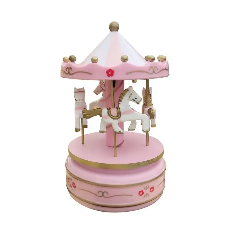 Музыкальная шкатулка carousel деревянная музыкальная Детская кукольная игра