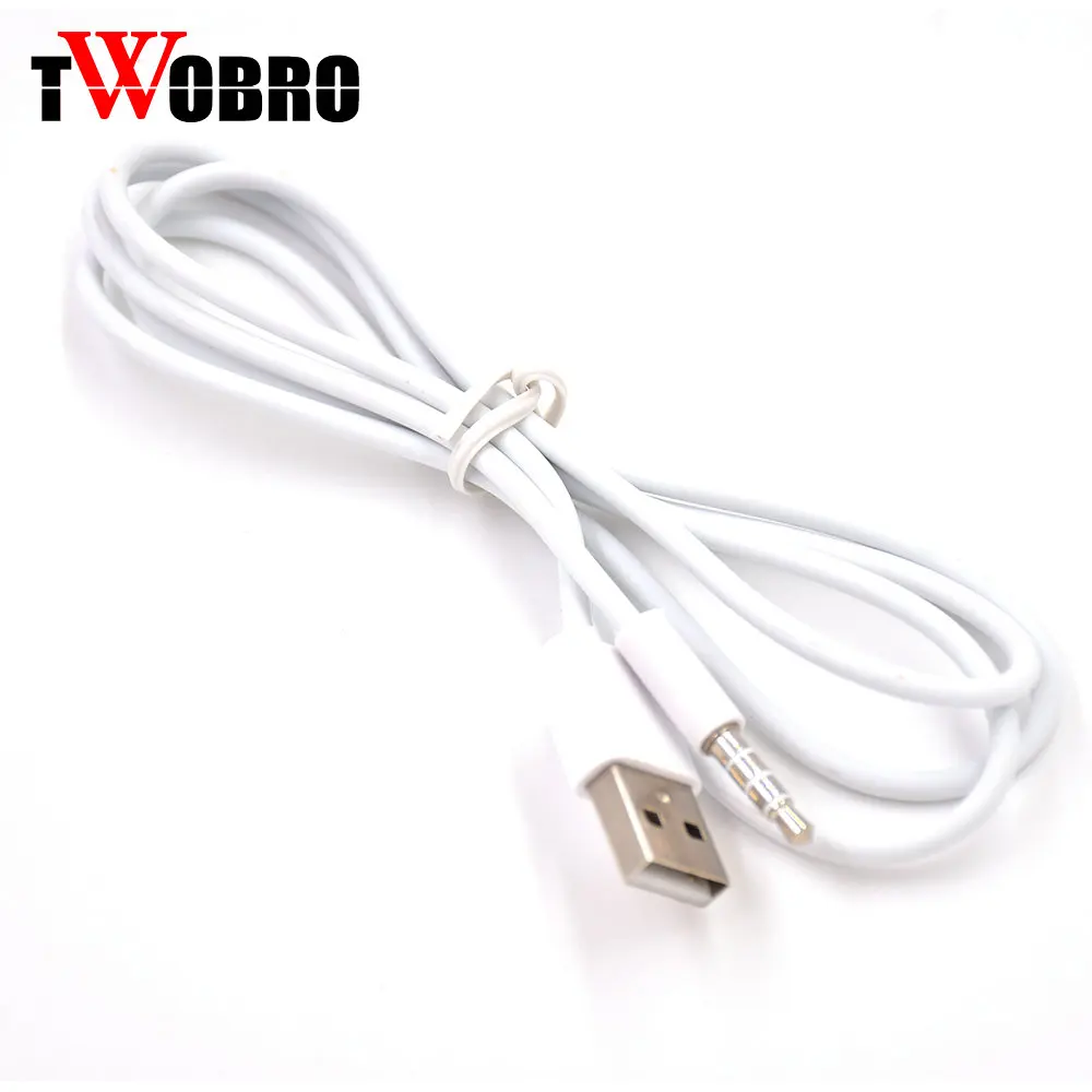 Новый высококачественный портативный аудиоразъем AUX 3 5 мм штекер USB 2 0 Мужской